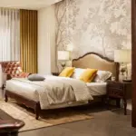 Ivory Scalloped Dark-tone Bed