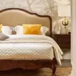 Ivory Scalloped Dark-tone Bed