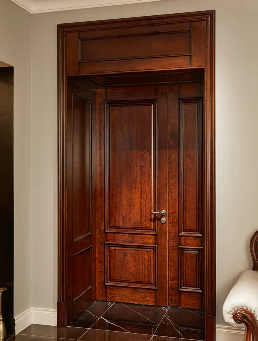 Dark-tone Panelled Two-seat Custom Door Set