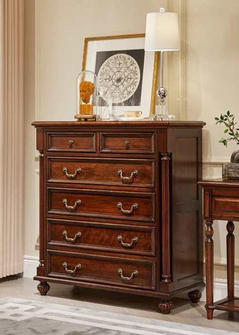 Dark-tone Drawer Tall Chest of Drawers