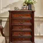 Dark-tone Drawer Tall Chest of Drawers