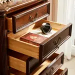 Dark-tone Drawer Tall Chest of Drawers