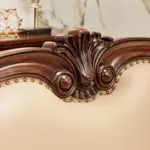 Ivory Carved Rounded Sofa