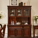 Dark-tone Glass-front Upper-display Display Cabinet