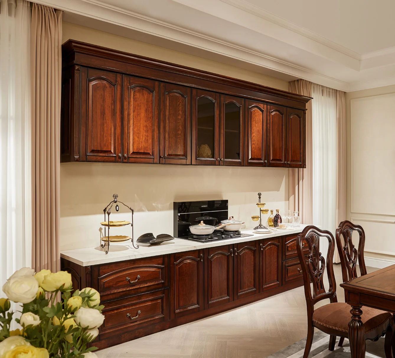 Dark-tone Panelled Storage-detail Sideboard
