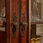 Dark-tone Glass-front Paired Display Cabinet